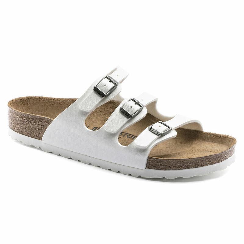 Birkenstock Birko-flor Florida Dame Hvide | DK 462LIS